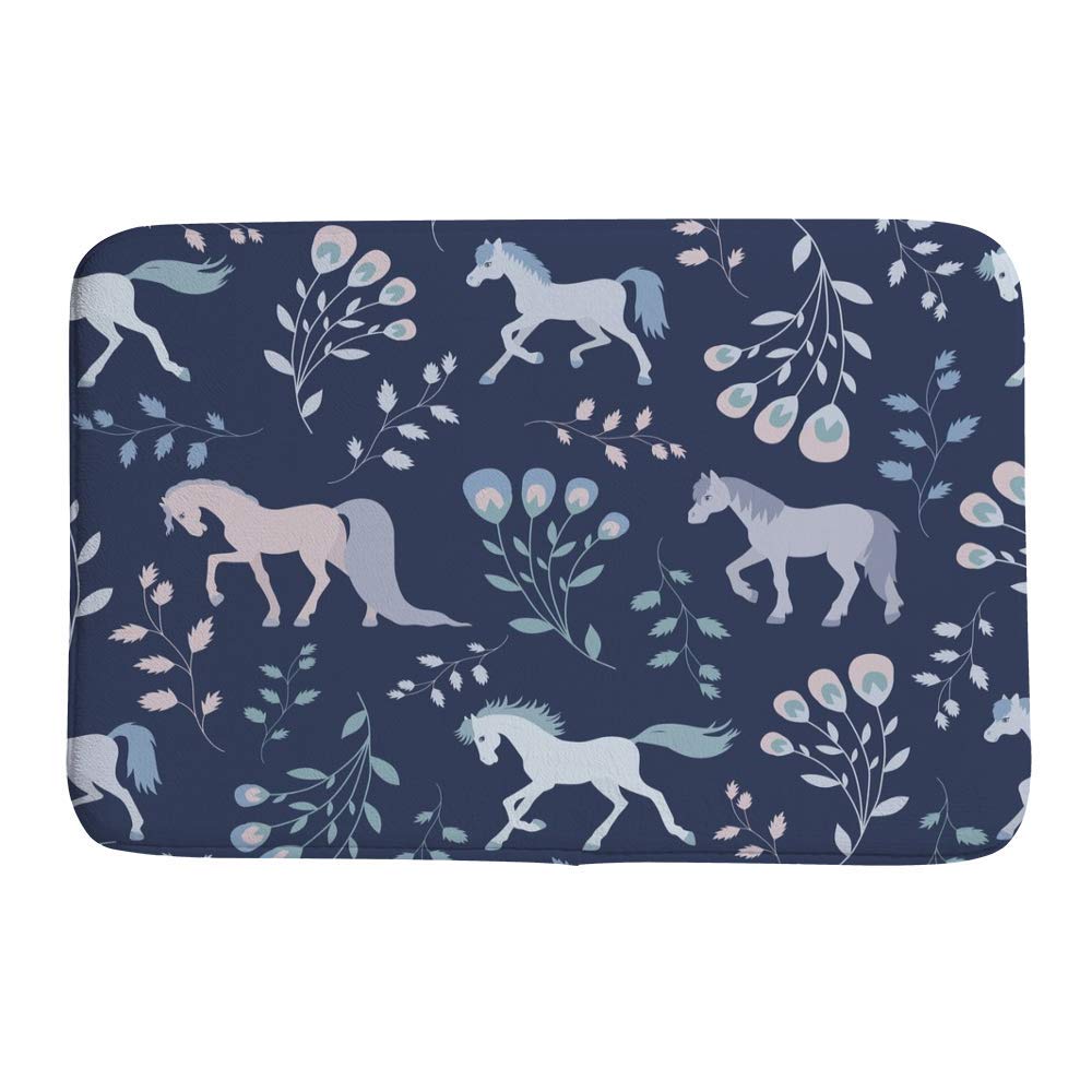 Tapis de bain fées et fleurs 91x61 cm antidérapant et lavable