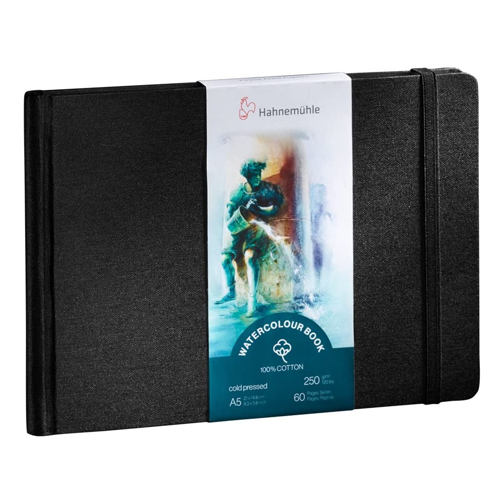 Hahnemuhle Watercolor Book, 100% Cotton, Cold Press 250gsm, A5 Landscape (10625353)