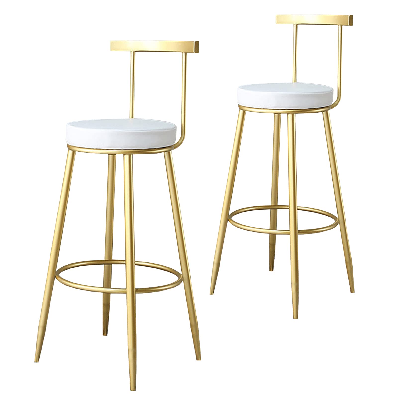 Chaises de bar à dossier haut 65 cm en métal stable pour comptoir