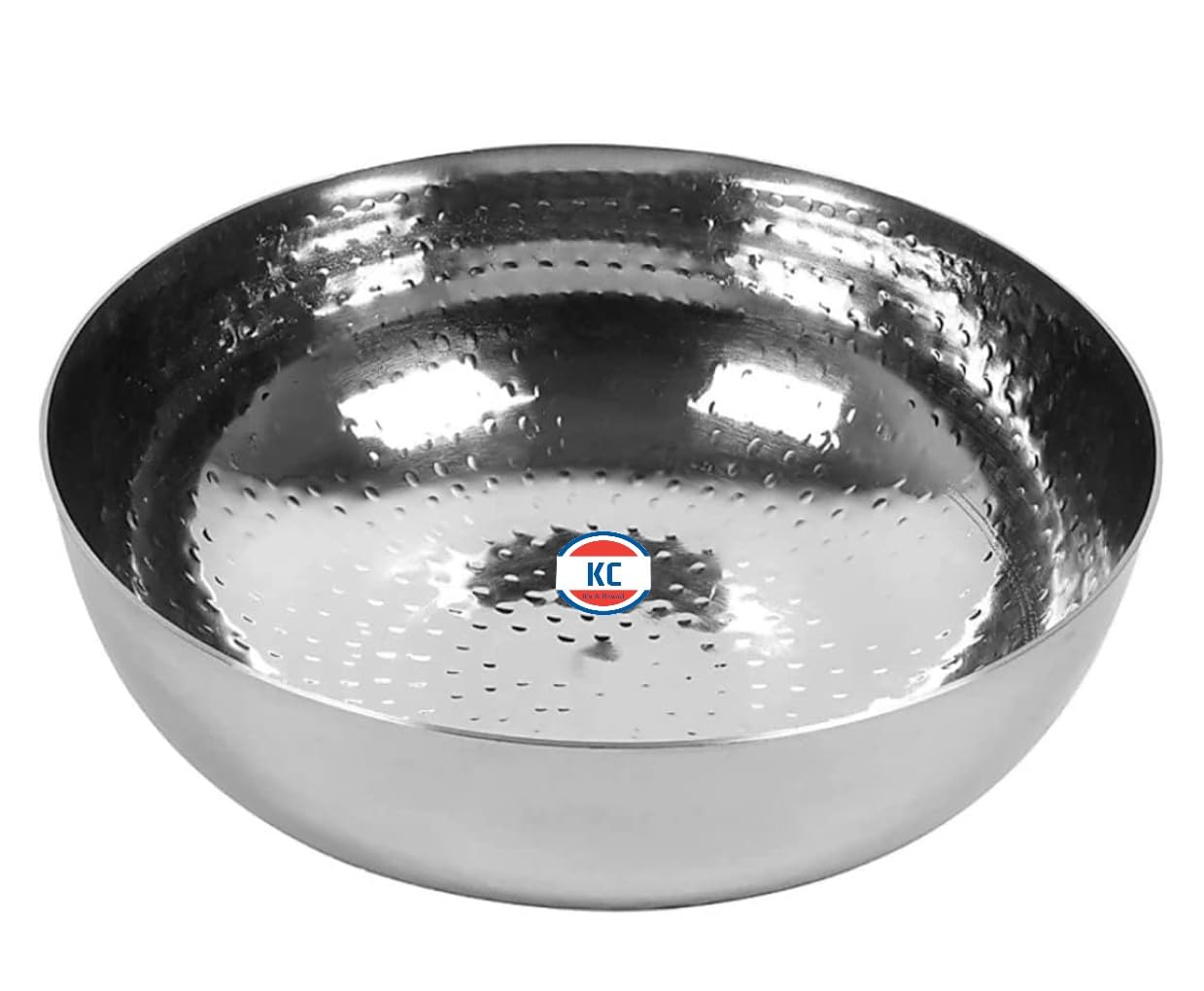 KC Sandwich Bottom Heavy Guage Stainless Steel Hammered Tasla, Without Handle Kadhai Cookware(3500 ML)-image-25