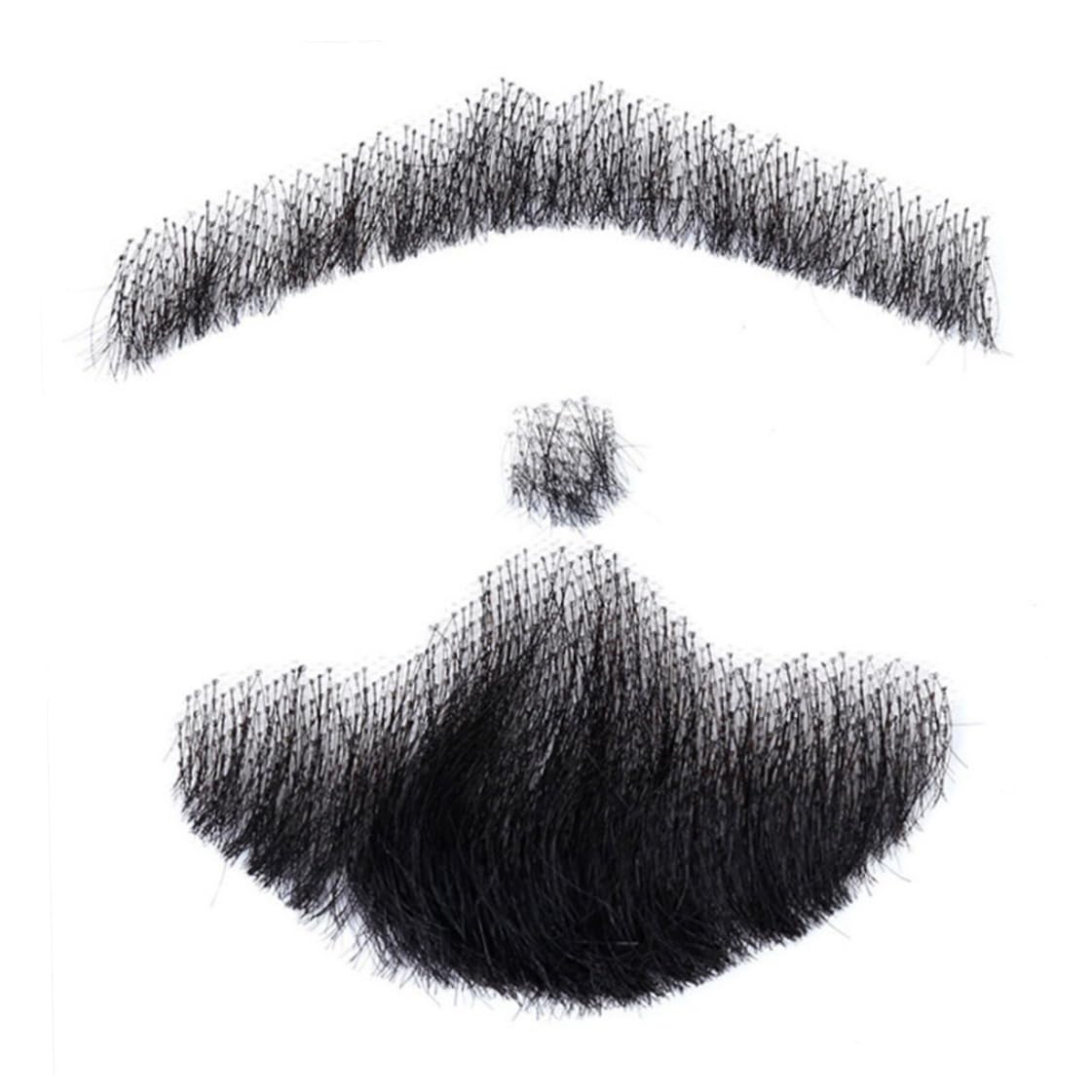 Conjunto de barba y bigote de pelo real para maquillaje 8