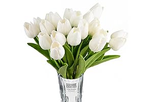 White Tulips Artificial Flowers Wedding Festival Decor Bouquet