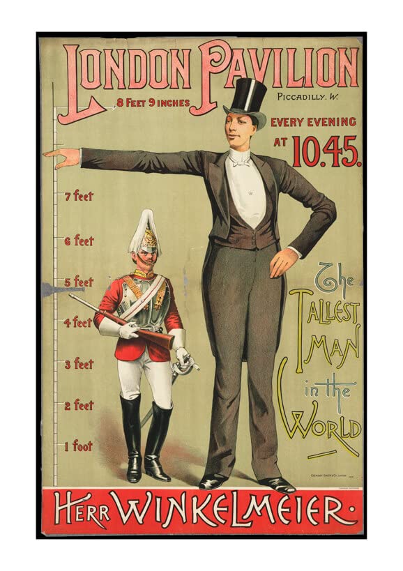 Affiche publicitaire The Tallest Man in the world extra large mat sous cadre pour déco vintage