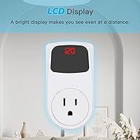 Vista 6 de BSEED Protector contra sobretensiones para electrodomésticos con enchufe estadounidense, supresor de voltaje, salida de apagón, 120 V, 2400 W, 15 A