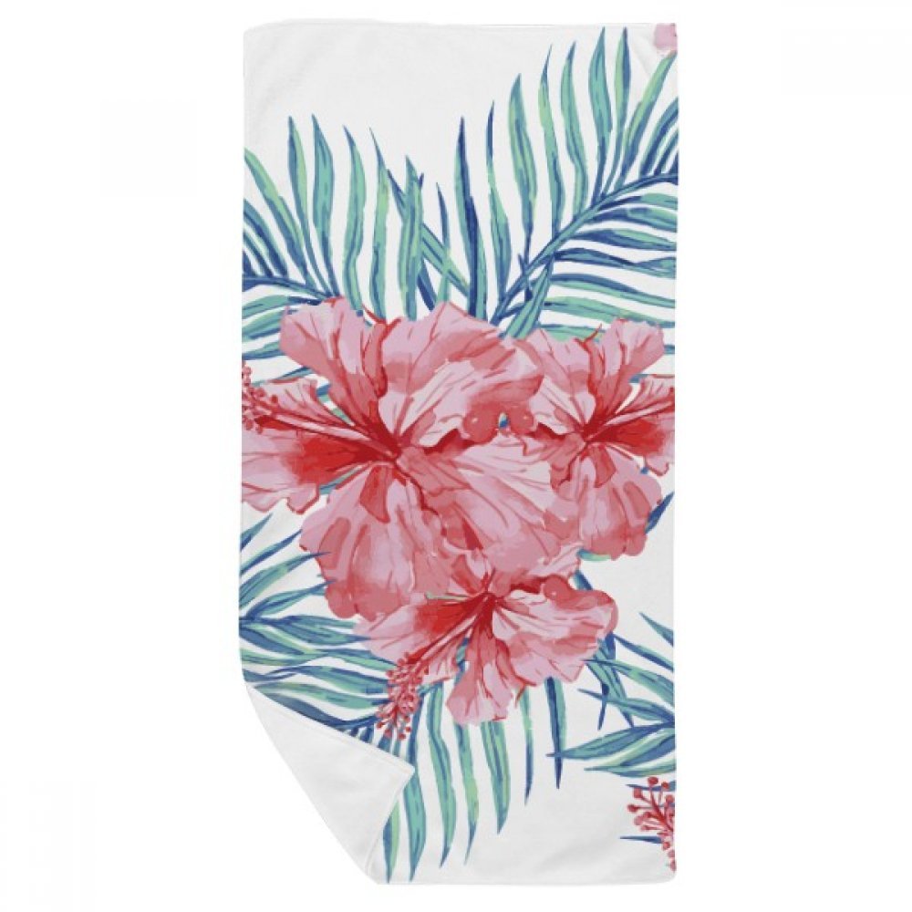 Serviette de bain plante rouge DIYthinker débarbouillette douce multicolore 35x70cm