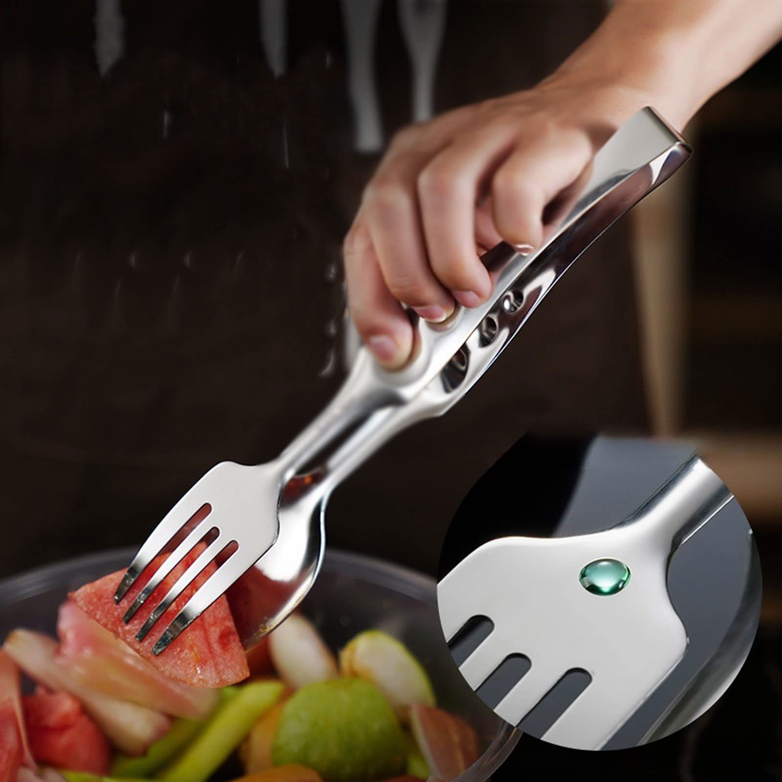 Pinces de Cuisine en Acier Inoxydable Pince intégrale publique cuillère de ménage Baguettes cuillère cuillère de Cuisine Pince de Barbecue