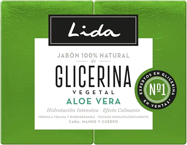 Jabón Natural de Glicerina y Aloe Vera - Pack 2 Unidades | Limpia e Hidrata Piel