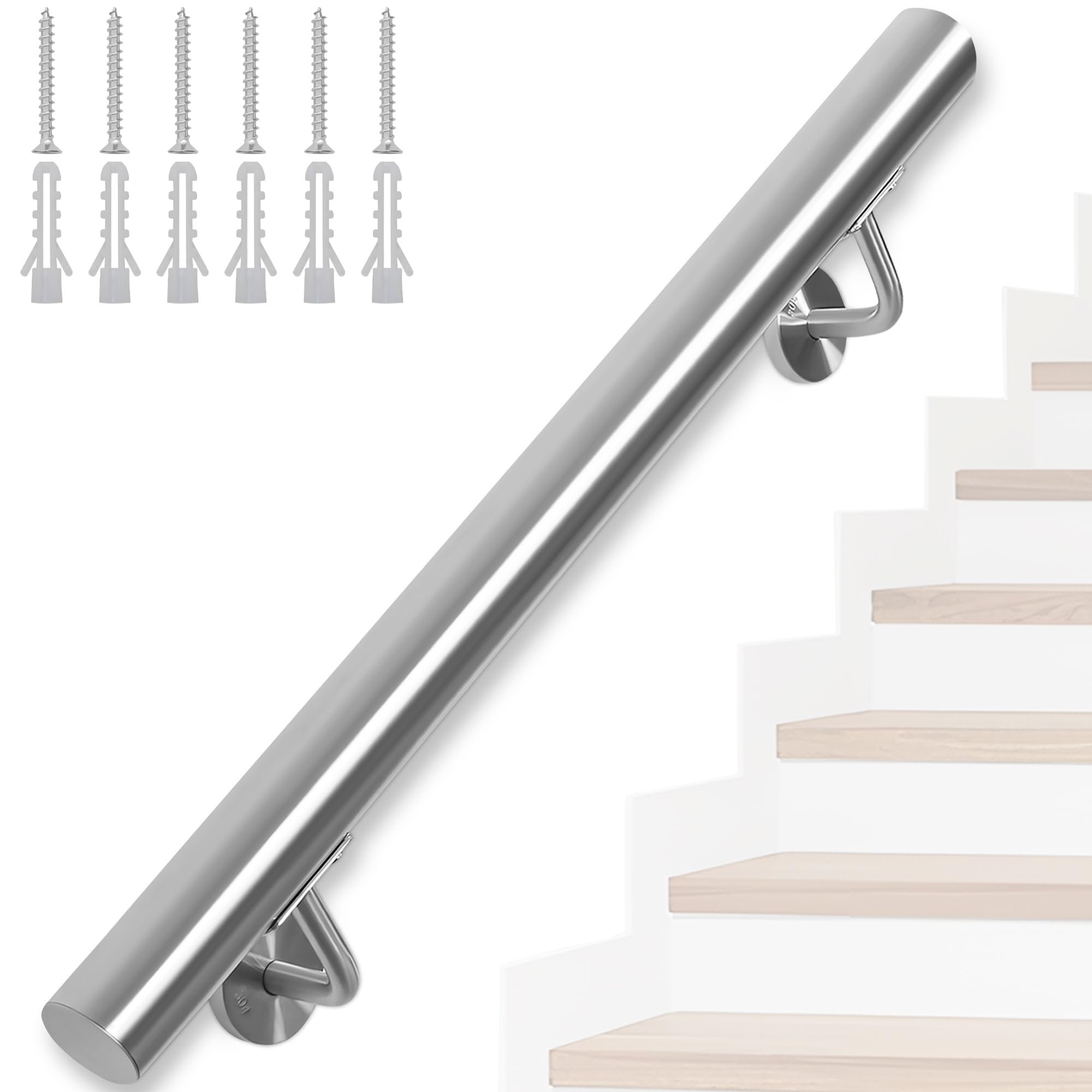 Main courante en acier inoxydable de haute qualité pour rampe d'escalier murale
