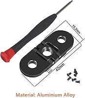 Vista 7 de Dedos plegables de repuesto para Gopro, adaptador de base de montaje plegable magnético con puerto de conector de trípode estándar de 14, compatible