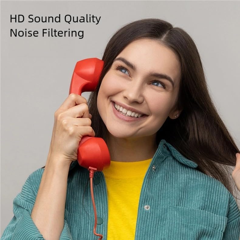 Miniatura 5 de Auricular de teléfono retro, tipo C con cable compatible con iPhone 17161514 y Android, conector de 0.138 in, estilo clásico pop para llamadas