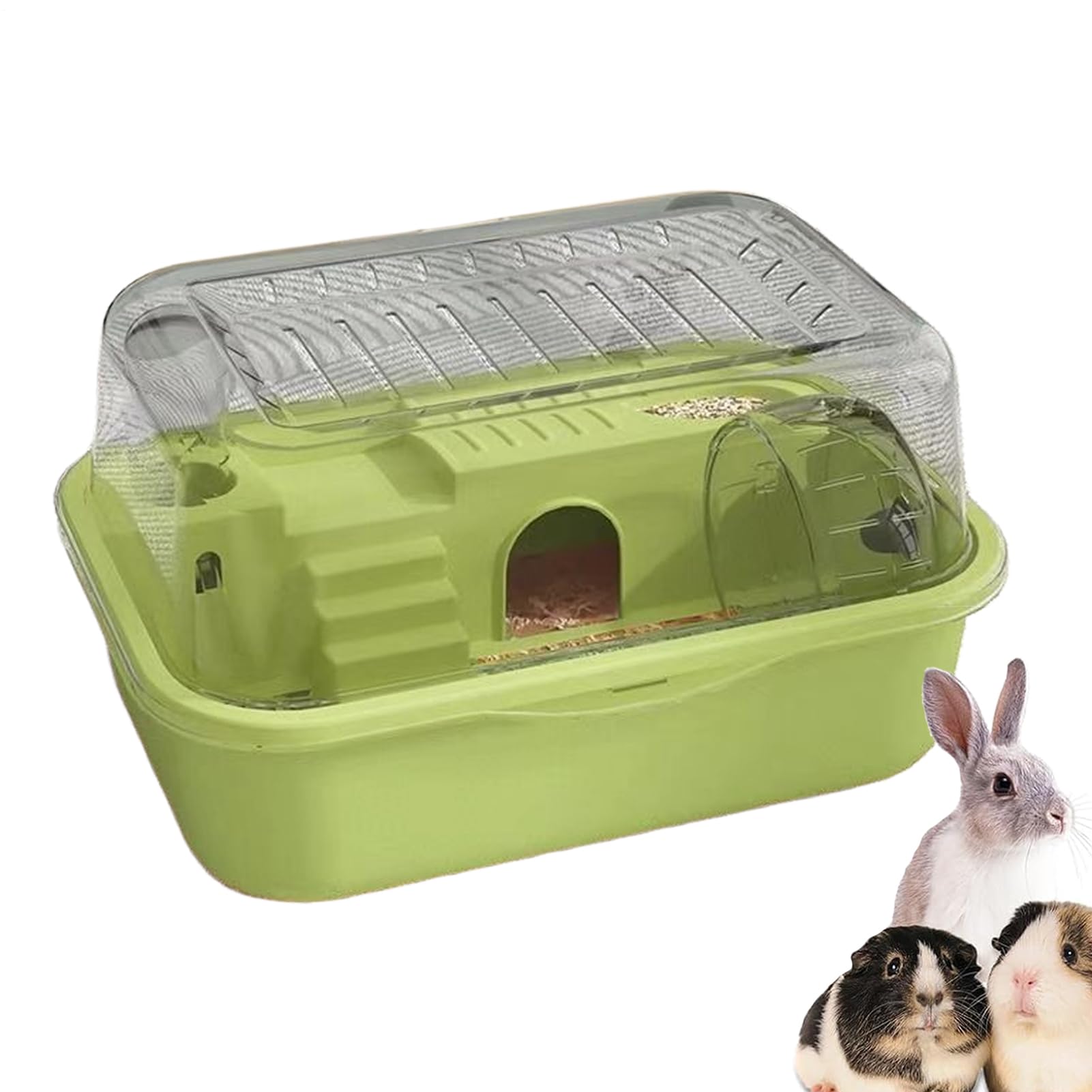 Pet Hamster Cage, Double Layer Small Animal Cage, Acrylic Hamster Habitat With 2 Tiers, Gerbil Chinchilla Silent Habitat With Exercise Wheel For Living Room Dorm Bedroom Playing Resting