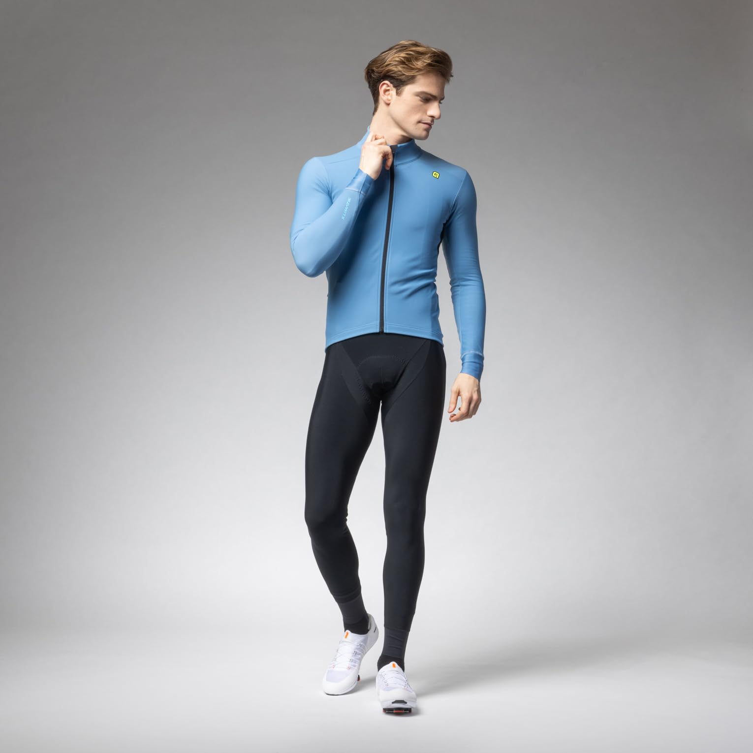 Alé Cycling Maglia da Ciclismo da Uomo Klimatik K-Idro, Manica Lunga, Maiolica, XXL