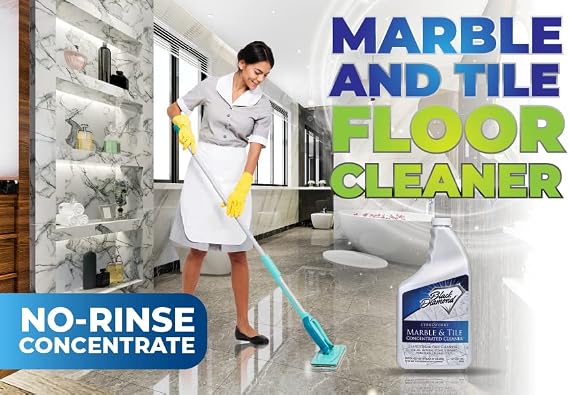 Ultimate Grout Cleaner for Tile Floors Blasts Away Years of Dirt and Grime Making Cleaning Easy. (1-Quart ) Plus MARBLE & TILE FLOOR CLEANER. Great for Ceramic, Porcelain, Granite, Natural Stone, Viny