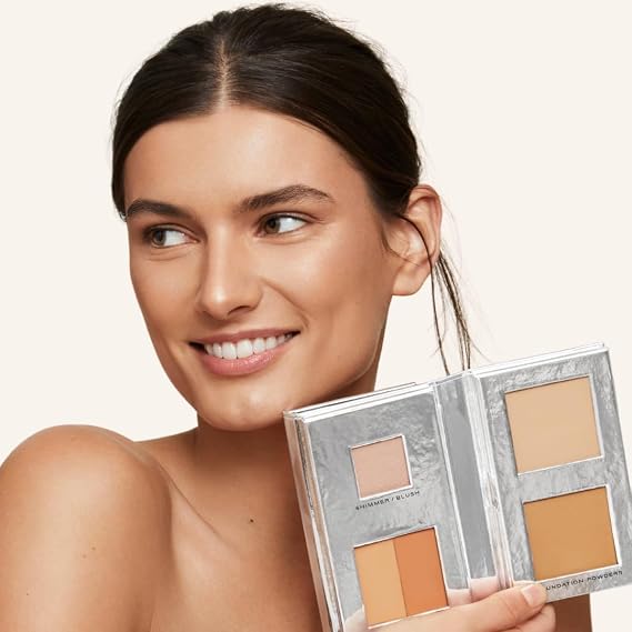 Woosh Beauty Fold Out Complexion | Travel Makeup Palette, Cream & Powder, 6 Shades