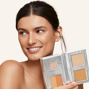 Woosh Beauty Fold Out Complexion | Travel Makeup Palette, Cream & Powder, 6 Shades