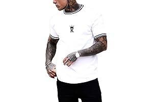 Crown Letter-Print Striped Trim Tee: A Royal Statement in Summer Style