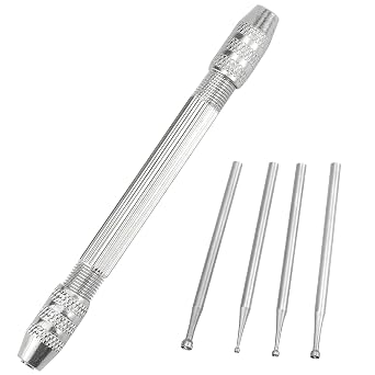 4PCS Round Cup Burr Set - 3/32 Shank Wire Rounder Bits with Hand Drill Tool-Jewelry Making & Wire Twisting Kit for Crafts