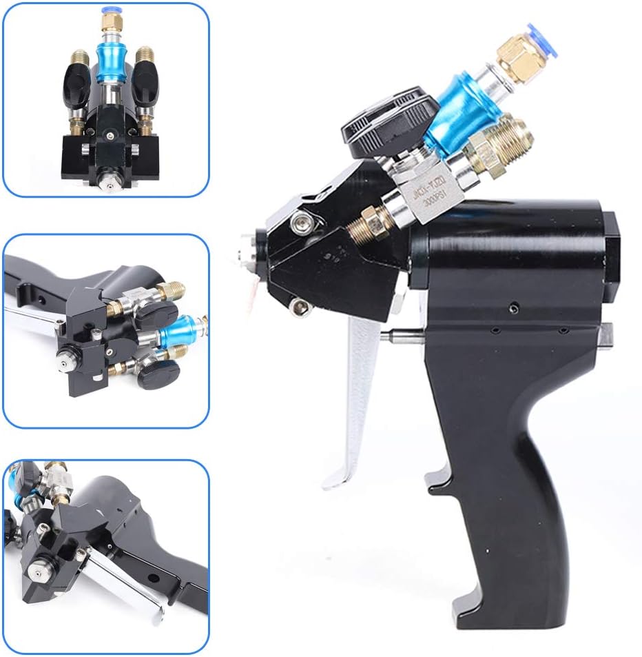 P2 PU Foam Spray Gun Pneumatic High Pressure Polyurethane Max 35Mpa Air Purge Coating Spray Gun Self-Cleaning With Accessory Kit