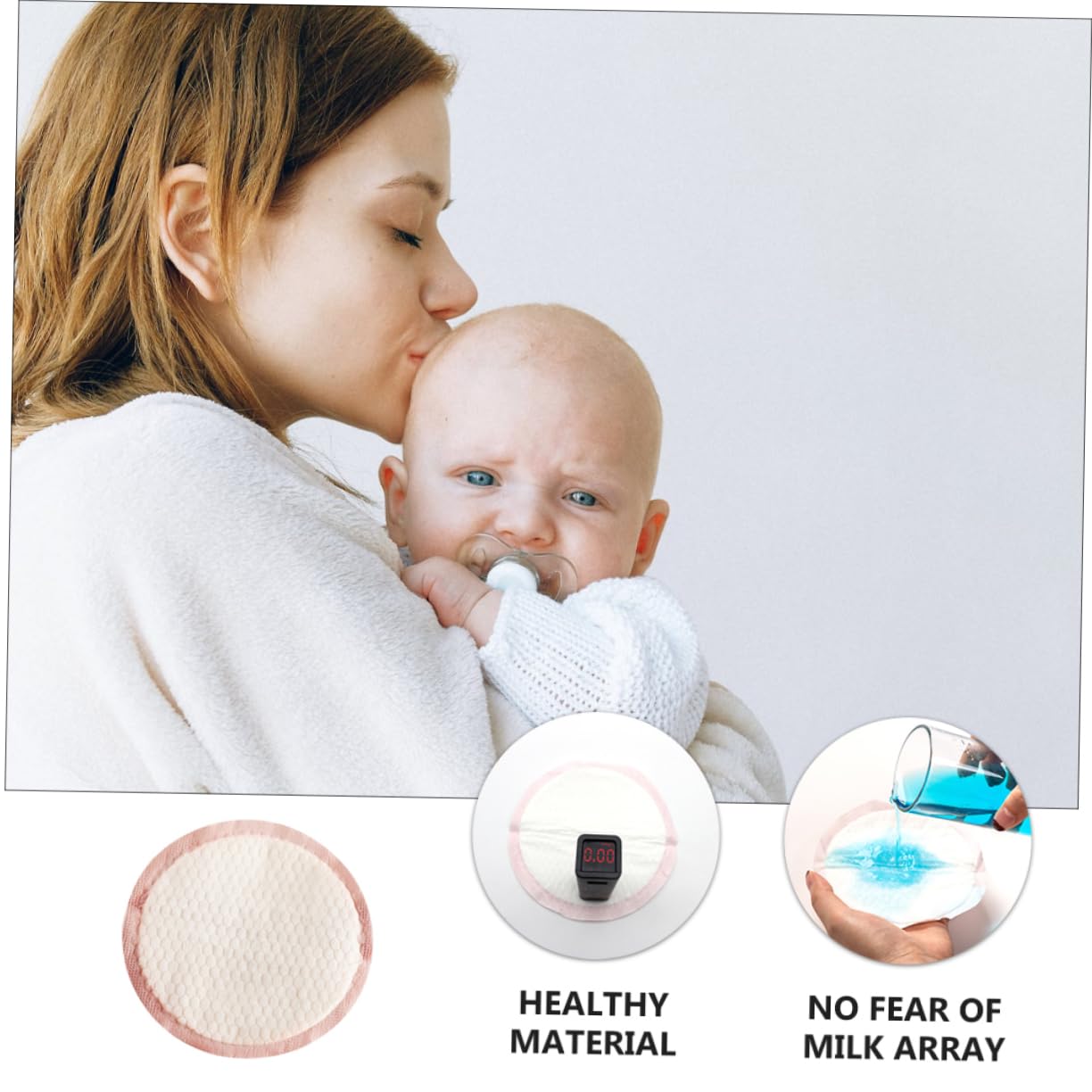 SUPVOX 24pieces Breastmilk Absorbing Pads Non-Woven Box Nursing Pads for Breastfeeding Pumping Daily Use