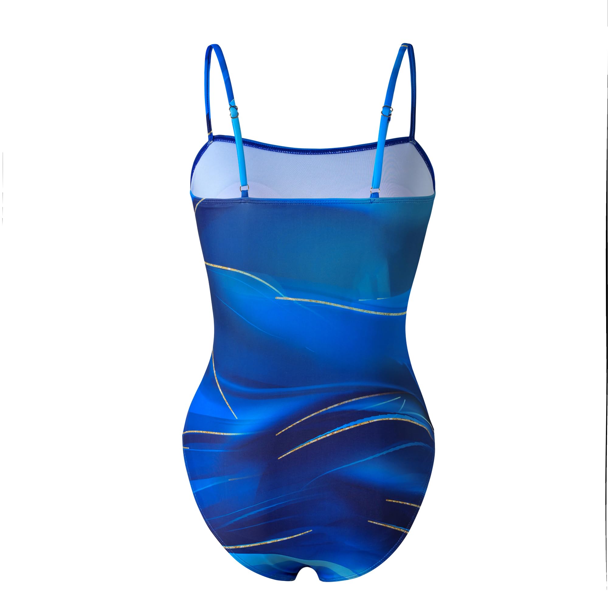 Bslingerie Costume da bagno intero da donna modesto monokini con pareo abbinato set da spiaggia copricostume da 2 pezzi