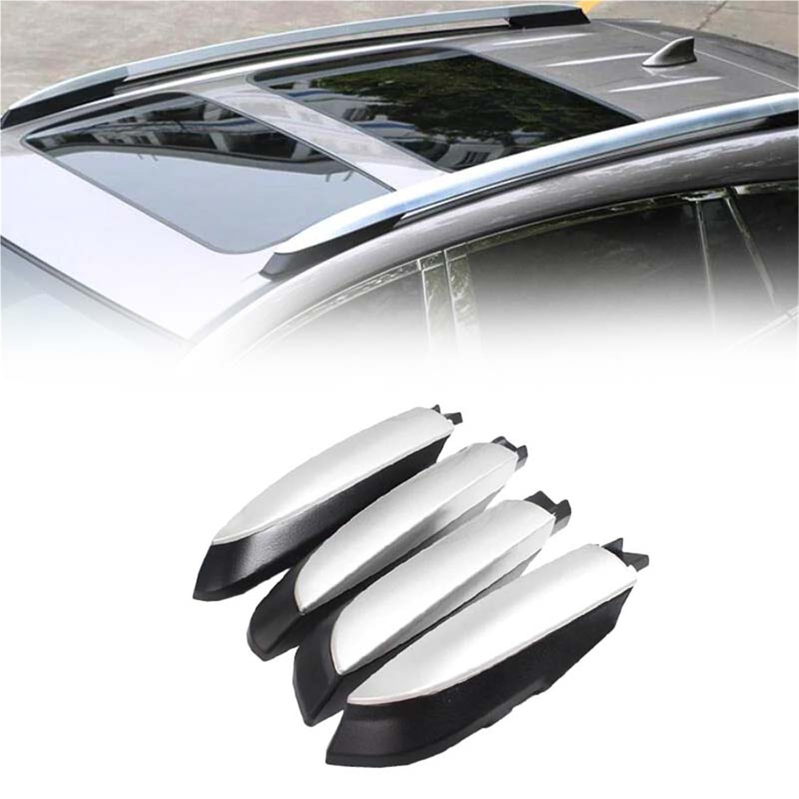Remate de riel de techo para RAV4 acabado bitono de alta resistencia plástica