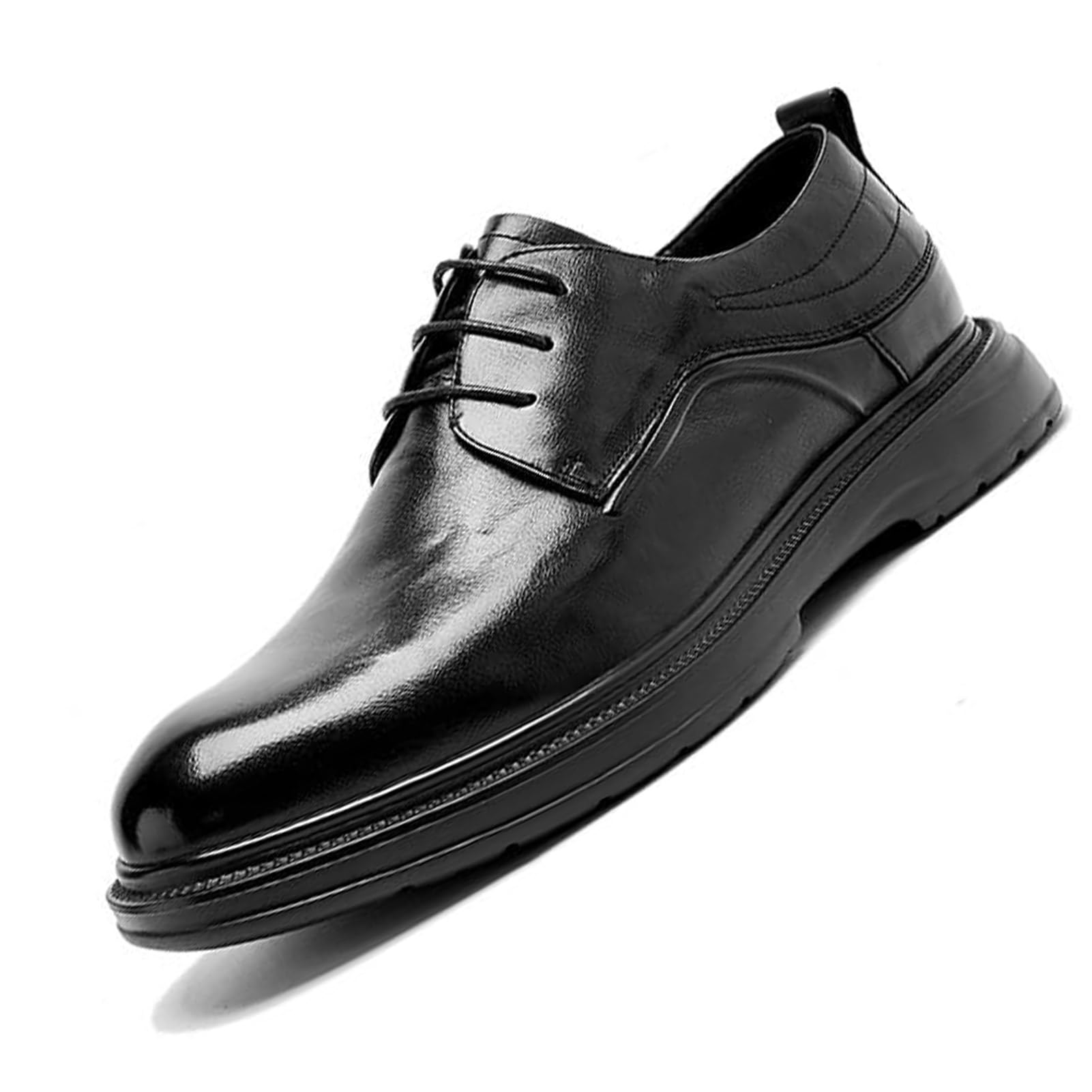 Mens Fashion Classic Dress Shoes Business Pointed Toe Lace-Up Low Top Tuxedo Dress Shoes