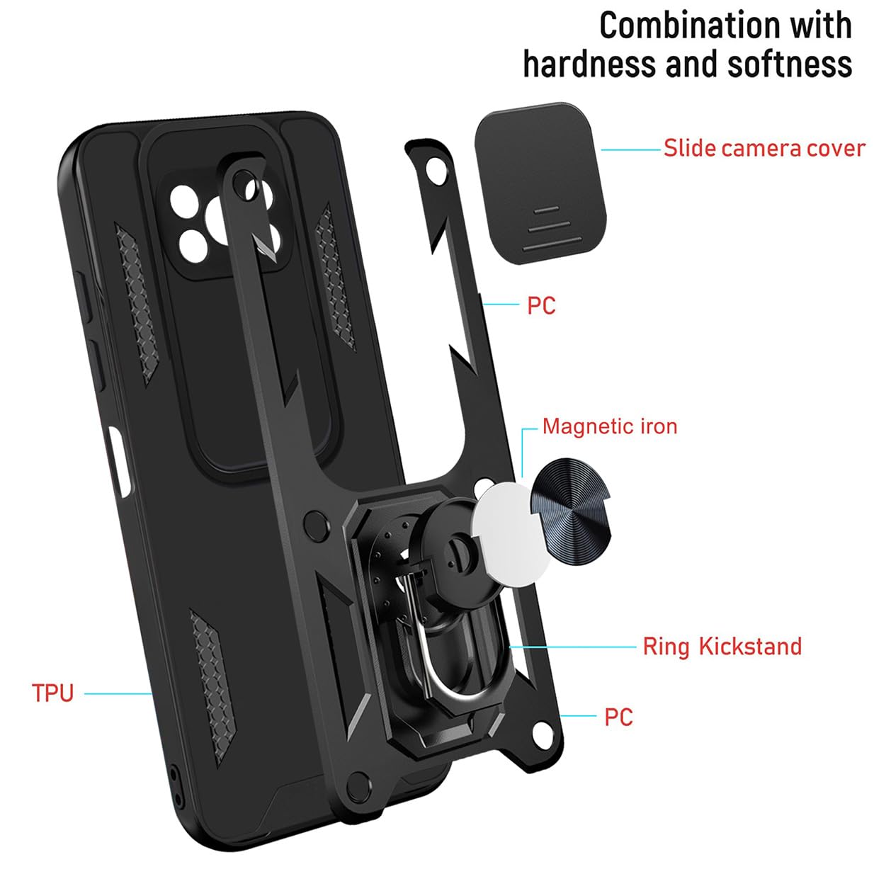 BORYA Cover per Xiaomi Poco X3 Pro/Poco X3 NFC, Ultra Sottile Antiurto Morbida Silicone TPU Bumper Custodia, Elegante Placcatura Phnom Penh Lusso Leggero Anticaduta Case, Rosa