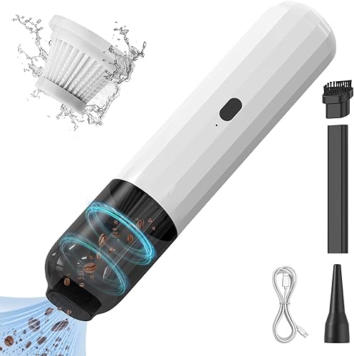 KENNEDICH Aspiradora portátil de mano con 20000 PA de alta potencia, aspiradora compacta 4 en 1 para limpieza de automóvilhogar, mini aspiradora