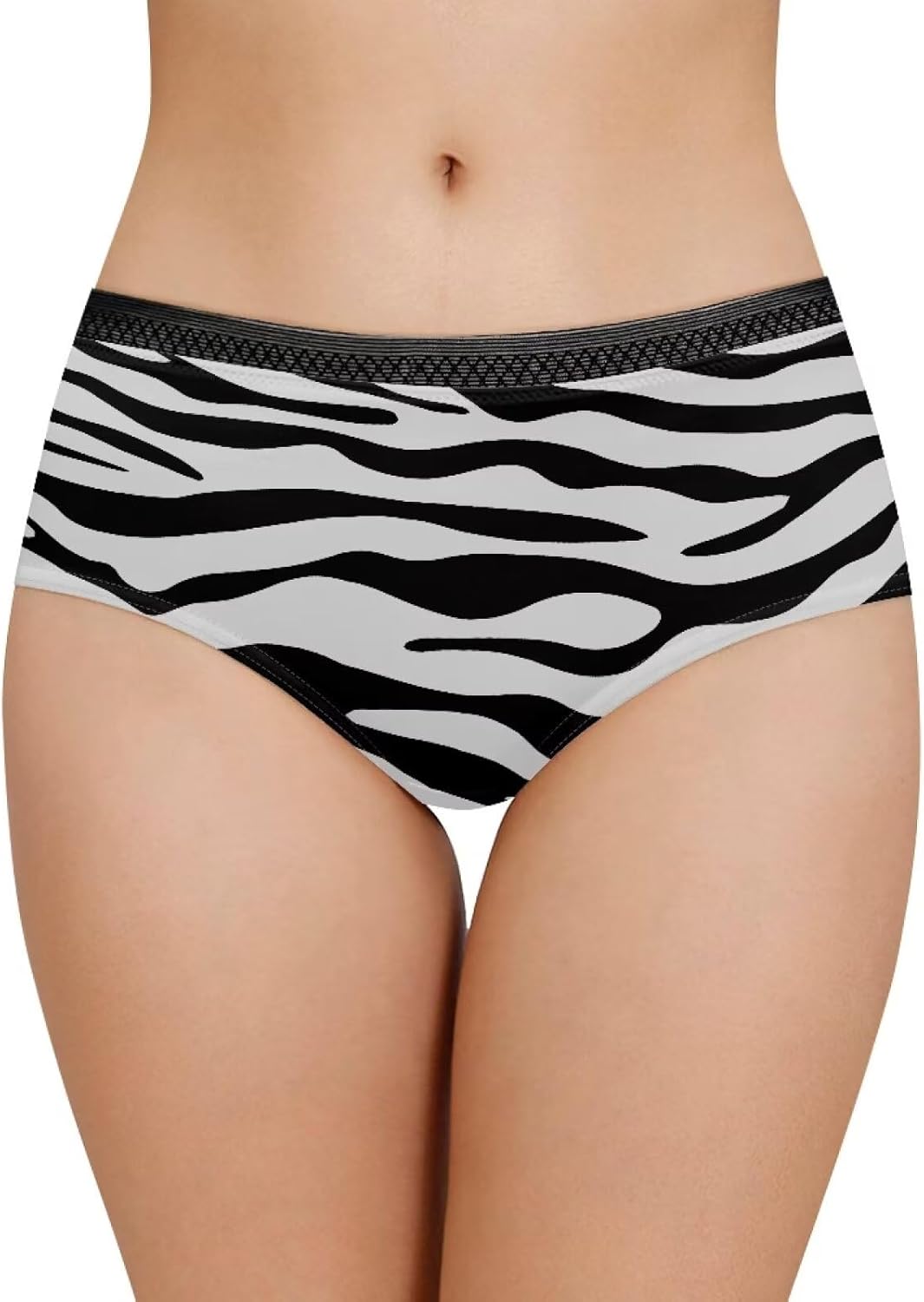 Underwear for Women High-Waisted Brief Panties Comfy Stretch Underpants Girls Plus Size Briefs