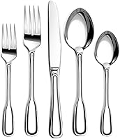 Nice Kitchen 40-Piece Silverware Set for 8 - Heavy Duty Stainless Steel Flatware with Wide Handles, Mirror Polished, Dishwasher Safe