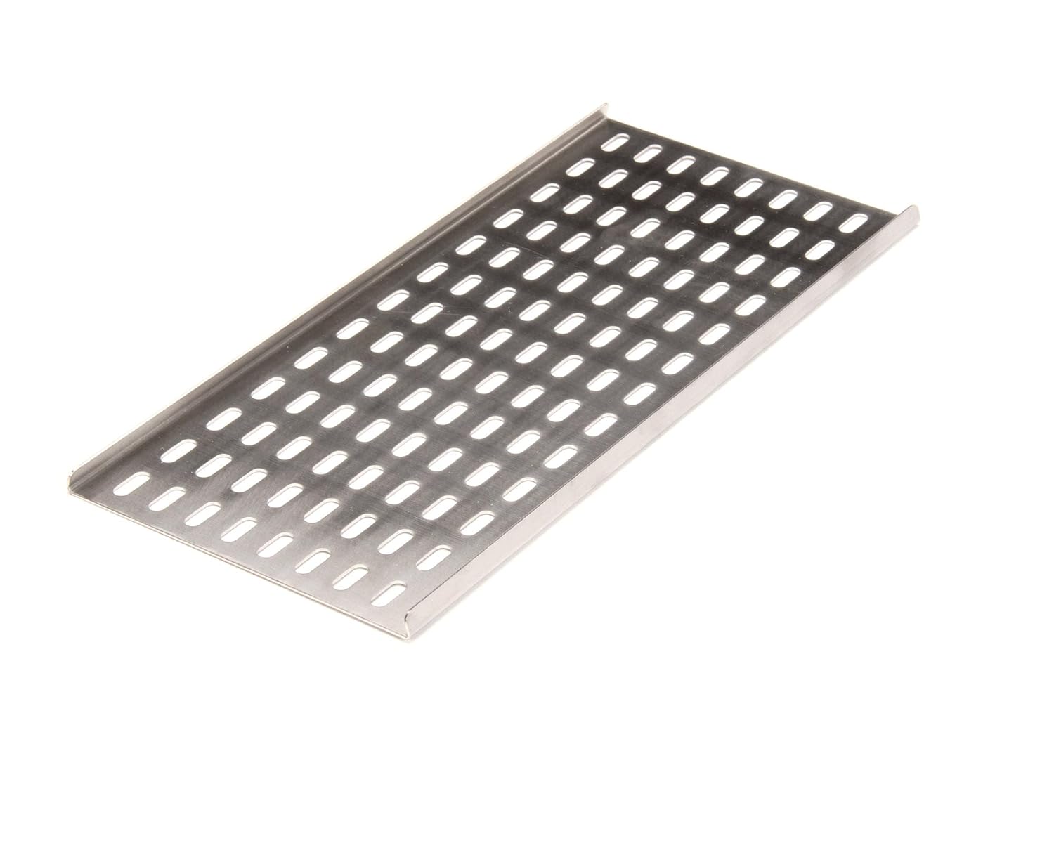 Vinklet view of the DELFIELD 417-CR2-0003-S Tray Mhc Insert, highlighting the uniform perforations.