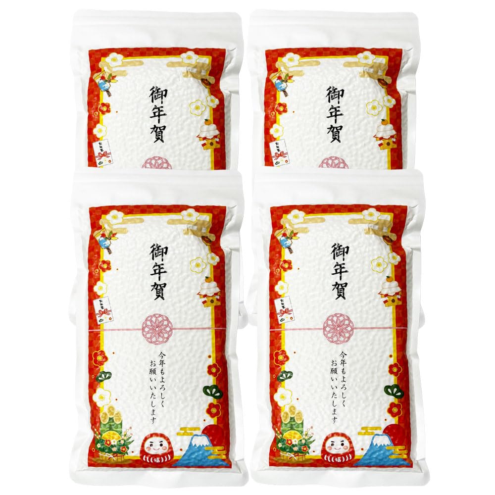 水菜土農園（minato farm）【ご希望の言葉でお作りするオリジナルプチギフト】お米 精米 真空パック 秋田県産 ミルキークイーン 300g（2合）×4個セット 選べるデザイン