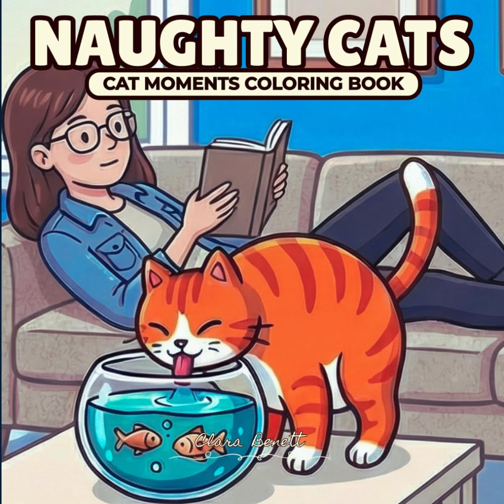 NAUGHTY CATS: CAT MOMENTS COLORING BOOK
