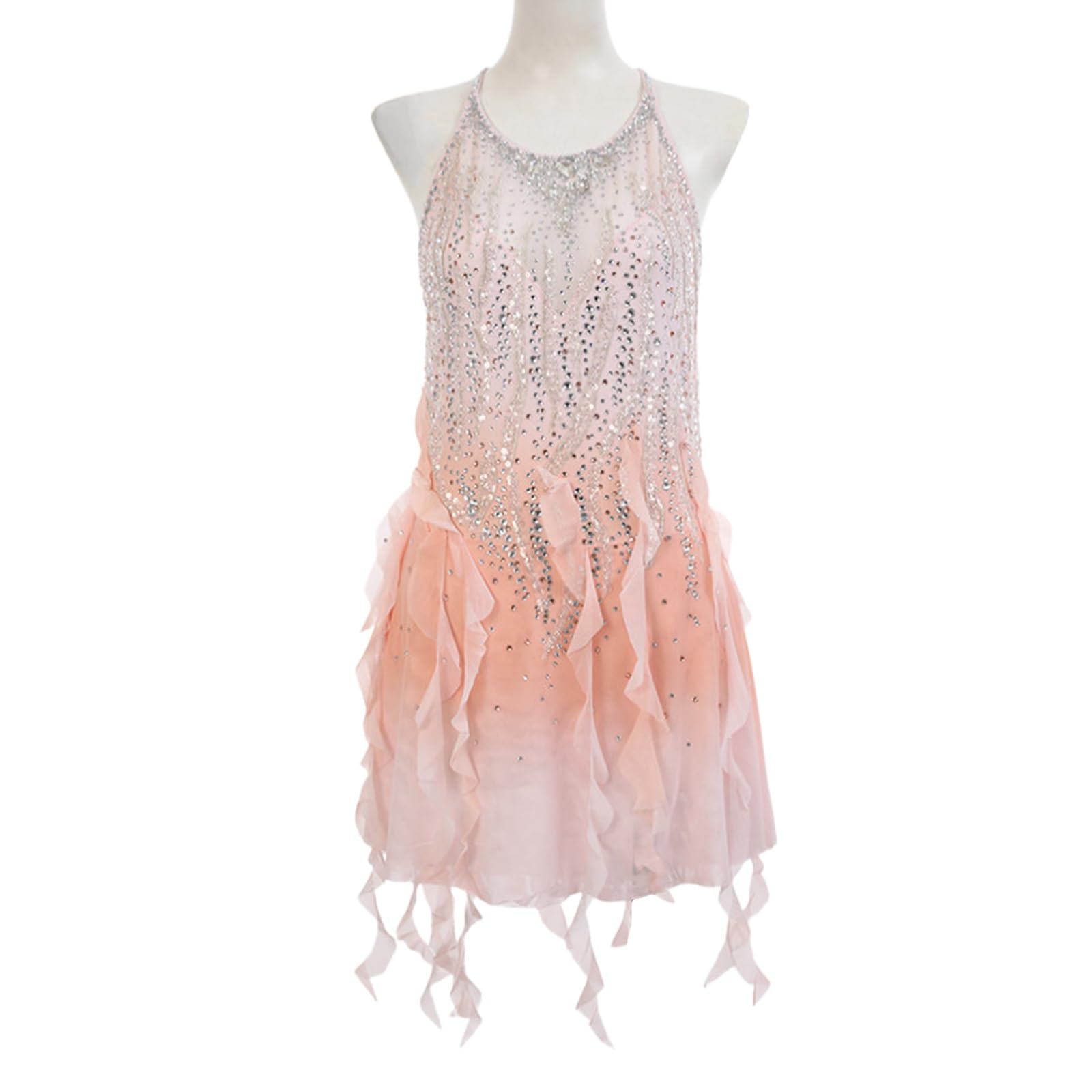 Robe de danse lyrique en strass idéale pour spectacles et galas - 8