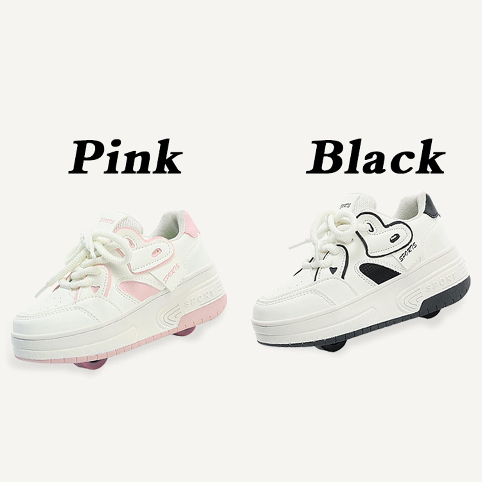 Zapatillas Deportivas con Ruedas para niños,Zapatos con Dos Ruedas,Zapatos con Ruedas para niños,Ruedas Multifuncionales,Retráctil,2 en 1,para Regalo decumpleaños Niños y niñas