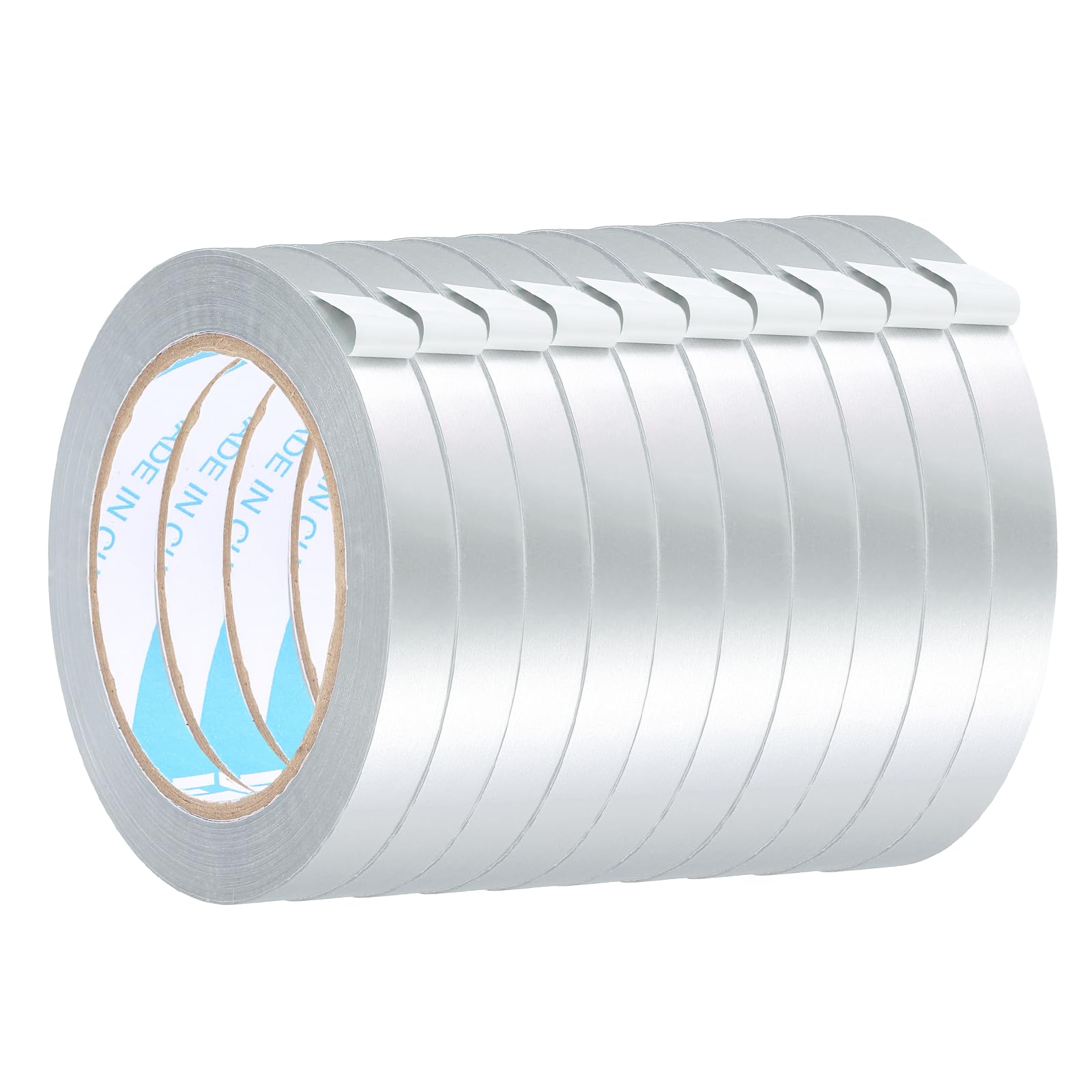 sourcing map 10 Pcs Poly Bag Sealing Tape, 1/2" x 98.4 Yard Plastic Bag Sealer Tape Packaging Sealing for Shops Packaging Food Vegetable Meat Cake Bread Freezer Ice, Silver Grey โ image 1