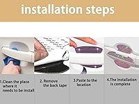 Vista 5 de 8 piezas de pegatinas protectoras con diamantes de imitación para manija de puerta de auto, protector de entrada de puerta de auto con adornos