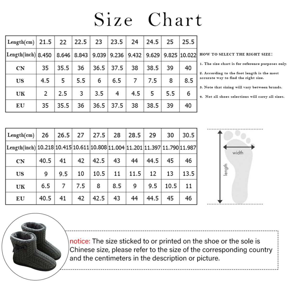 Botas de Invierno para Mujer, Antideslizantes, de Punto, Talla 39-40