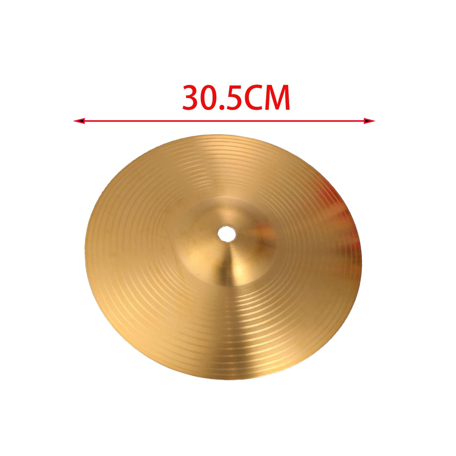 Generic Cymbale Crash, Performances Professionnelles En Alliage de Laiton, Batteurs Débutants, Joueurs de Batterie Traditionnels, Cymbales à Tambour, Cymbales, 12 pouces