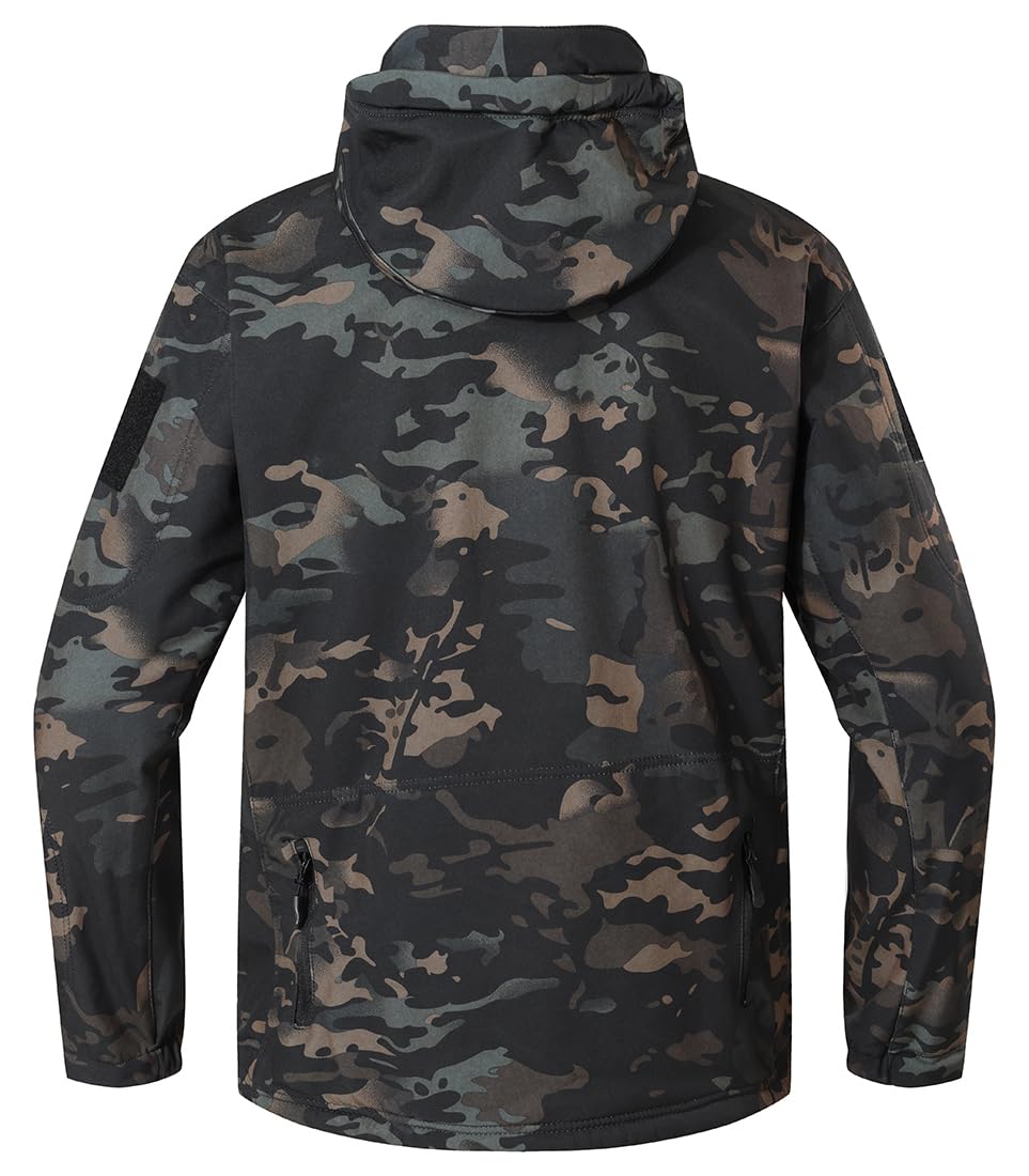 WINKEEY Veste Homme Coupe Vent Blousons Homme Camouflage Veste Manteau Homme Automne Hiver imperméable Veste de Pluie