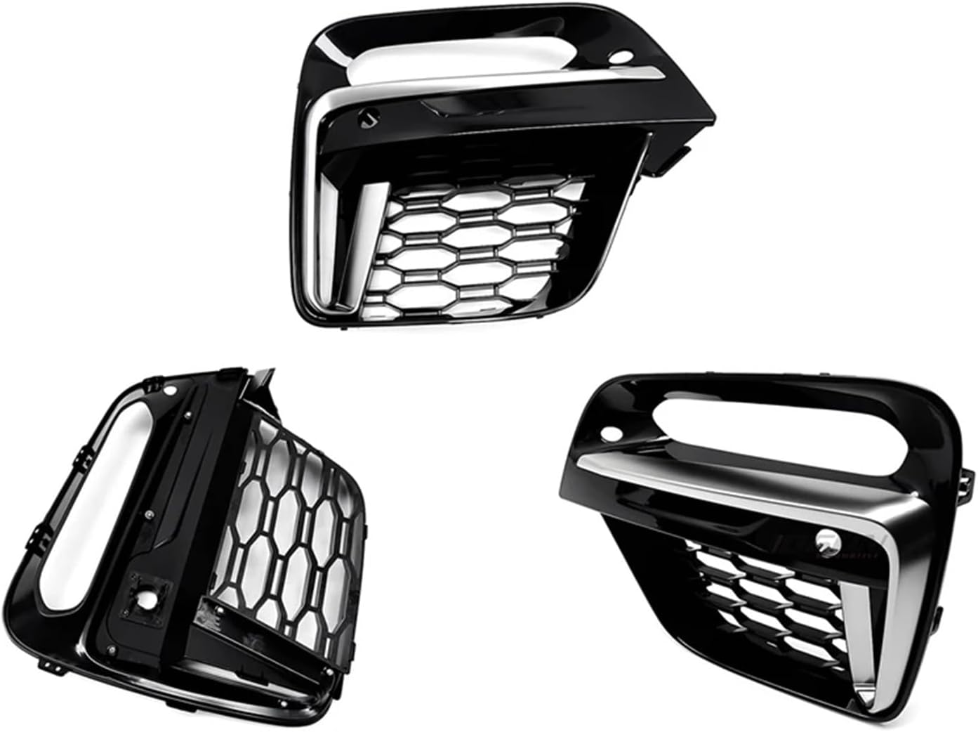 Front Bumper Fog Light Grille Frame Trim Compatible for BMW X3 G01 X4 G01 G02 G08 2018-2020 1Pair Exterior Cover Parts (With Fog Lamp Hole)