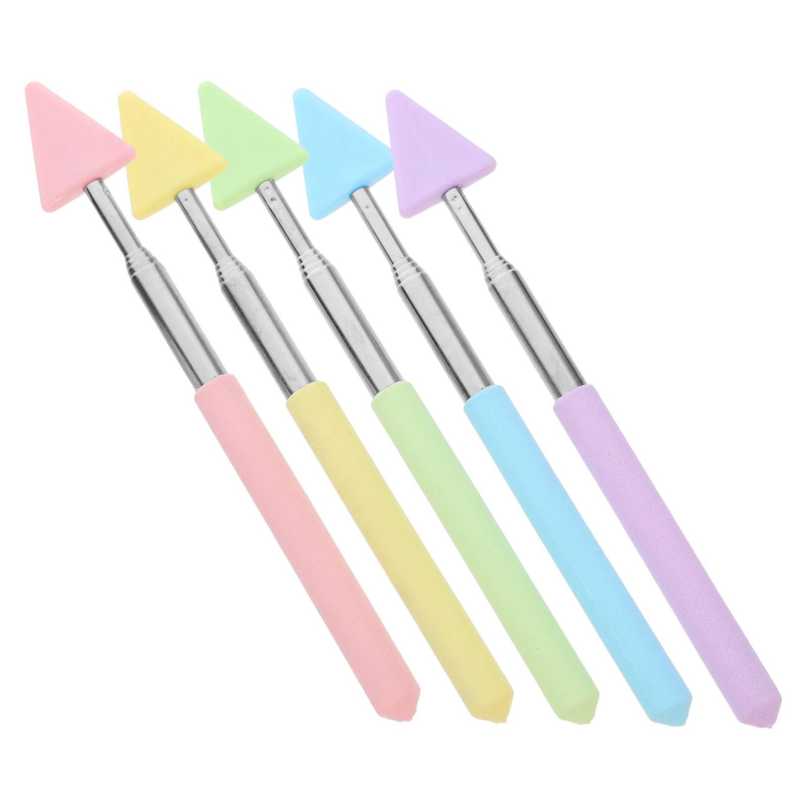 ERINGOGO Stainless Steel Pointer Stick 5pcs Teacher Pointers for Classroom Compact Design Blackboard Pointing Rod for School