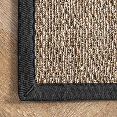 Nuloom Elijah Farmhouse Seagrass Runner Rug, 2' 6" X 6', Black #TOP3