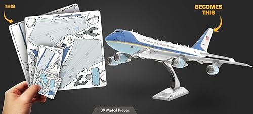 Miniatura 4 de Fascinations Metal Earth Air Force One - Kit de modelo de metal 3D con pinzas