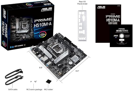 ASUSTek Intel 10th and 11th Gen CPU Support LGA1200 H510 Chipset microATX Motherboard PRIME H510M-A