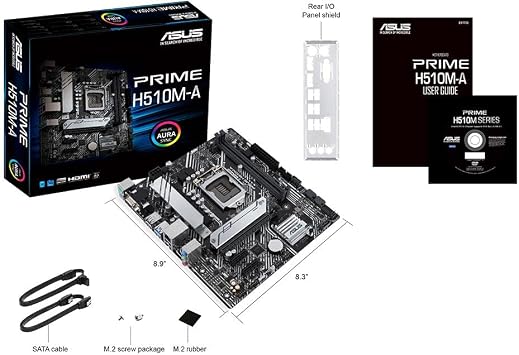 ASUSTek Intel 10th and 11th Gen CPU Support LGA1200 H510 Chipset microATX Motherboard PRIME H510M-A
