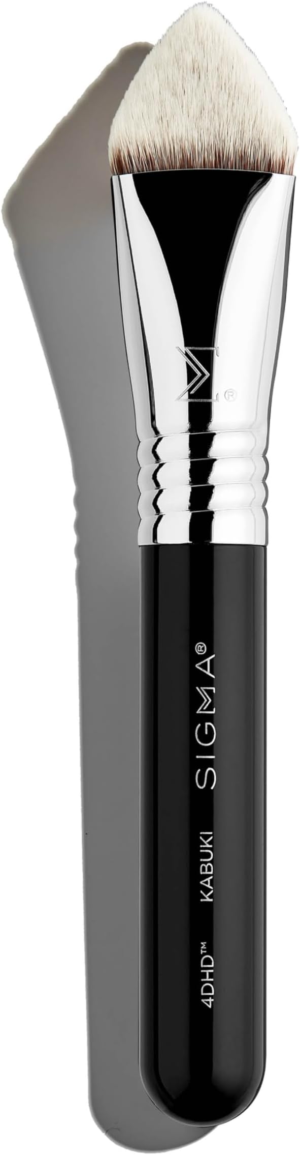 Sigma 4DHD Kabuki Brush with 4 Sides - Professional 4DHD Angled Concealer Brush for Detailed Concealer Blending - Cover and Conceal Under Eyes, Scars and Smaller Areas of the Face - Black