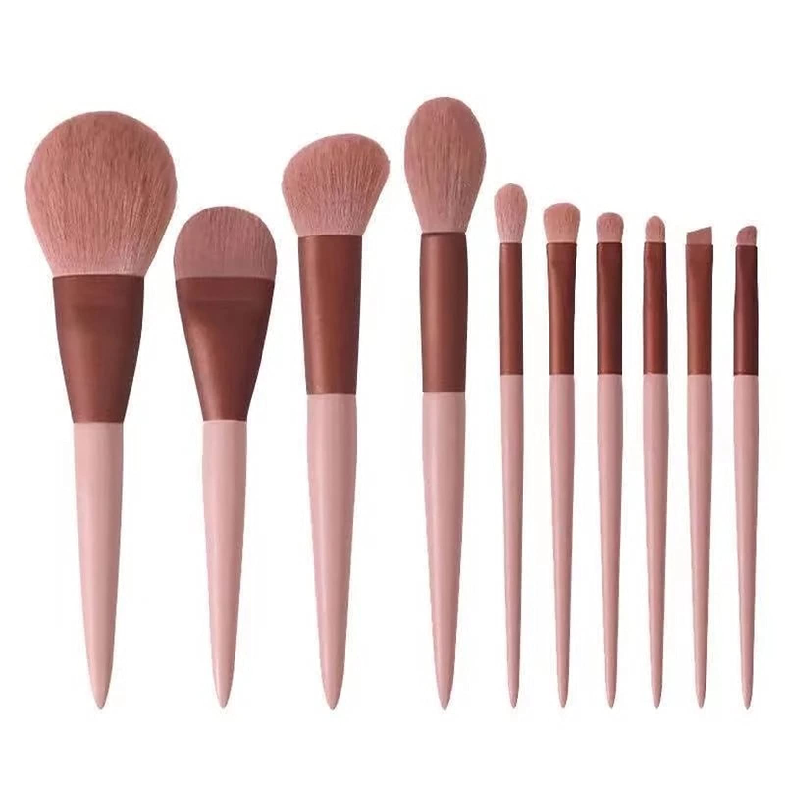 Make-up-Pinsel-Set 10-teiliges professionelles Make-up-Pinselset „Smoke Rose“ für Reiseurlaub