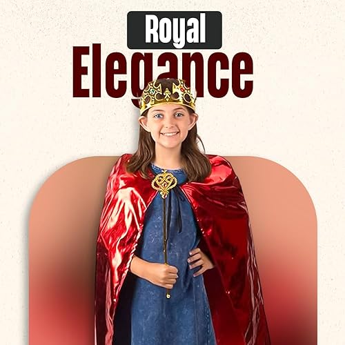 Miniatura 4 de Tigerdoe Juego de fiesta de rey para niños, disfraz de rey real, juego de 24 piezas para niños, disfraz para juegos de simulación, juego de rol