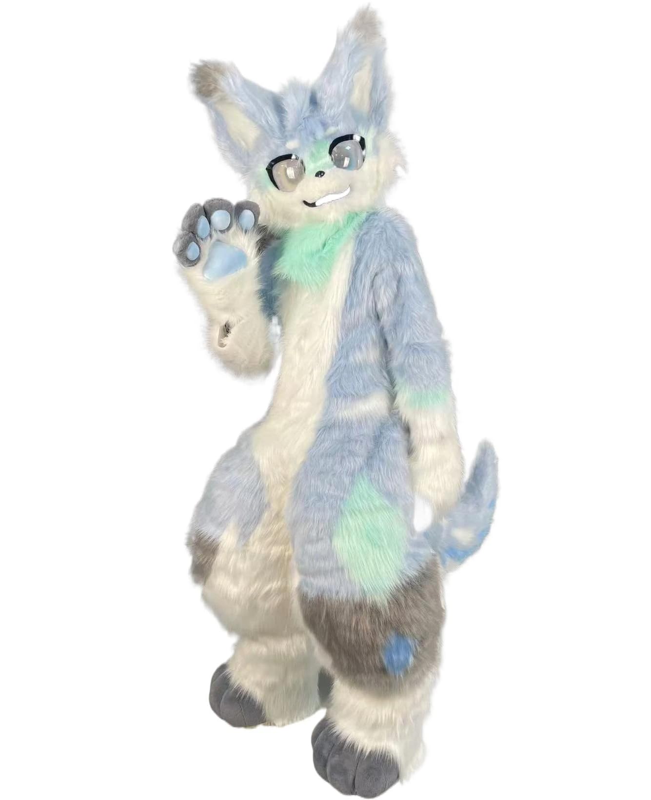 Furry Fursuit Kemono Cat Fox, futrzany futrzany kostium maskotka, na imprezę przebranie na karnawał